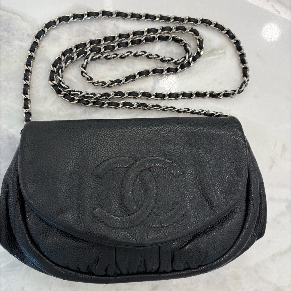 Chanel Black Wallet on a Chain